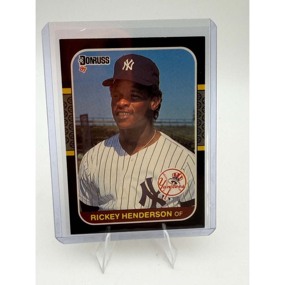 1987 Donruss Rickey Henderson 228 New York Yankees Baseball Card NM